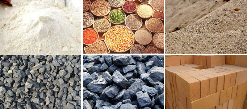 風(fēng)冷式直線振動(dòng)篩可篩分物料有:耐火材料,糧食,沙土,石子等。